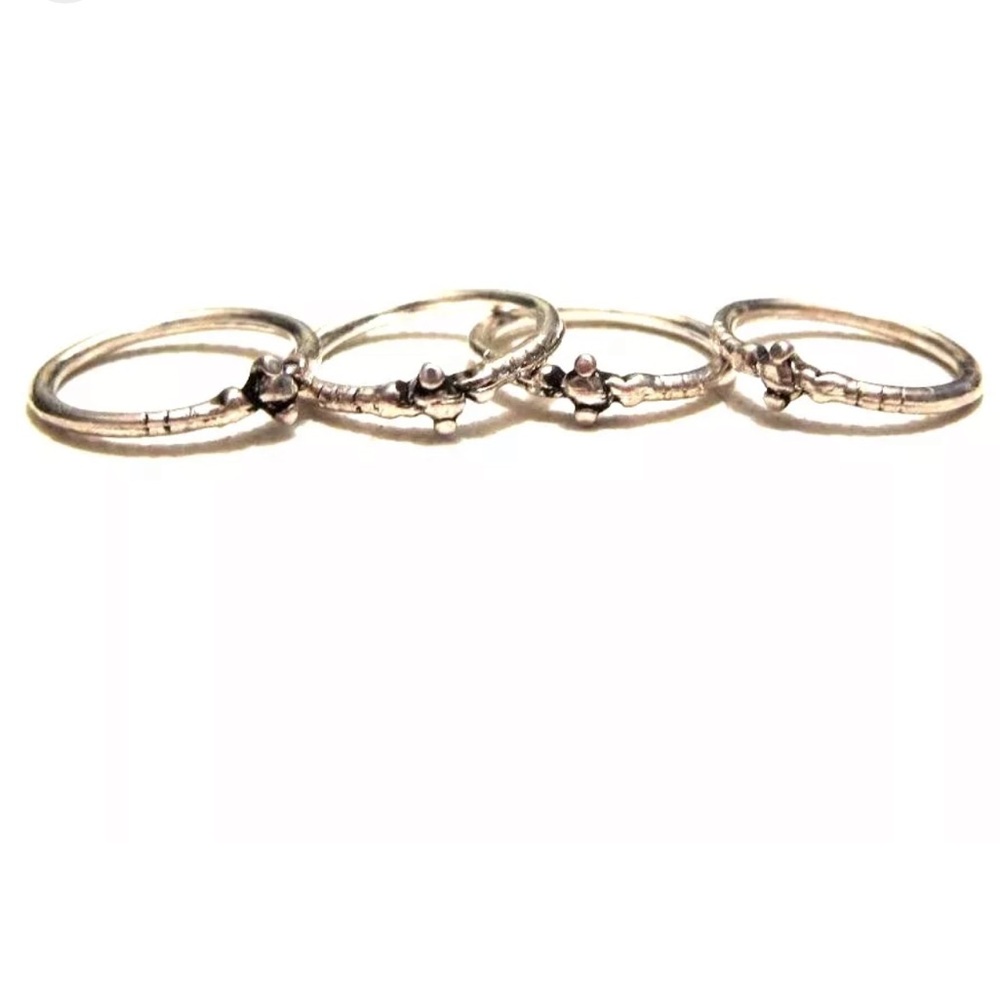NEW Vanessa Mooney Little Darlin Stack Stackable Rings in Silver